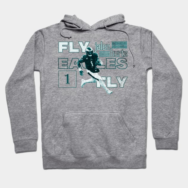 jalen hurts fly eagles fly philadelphia eagles Hoodie by nowsadmahi